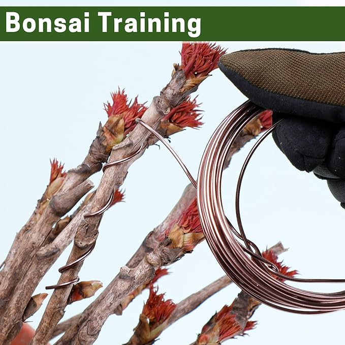Bonsai Training Wire Set of 4, Total 128 Feet (32 Feet Each Size) 3 Size - 1.0MM, 1.5MM, 2.0MM, Corrosion and Rust Resistant