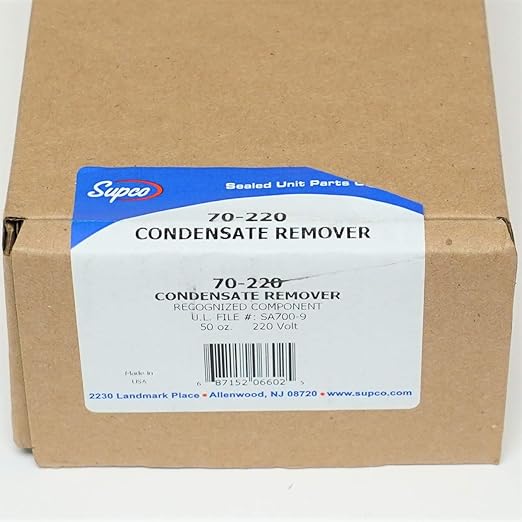 Sealed Unit Parts Company, Inc. (SUPCO) 70220 Condensate Drain, 220 Volts