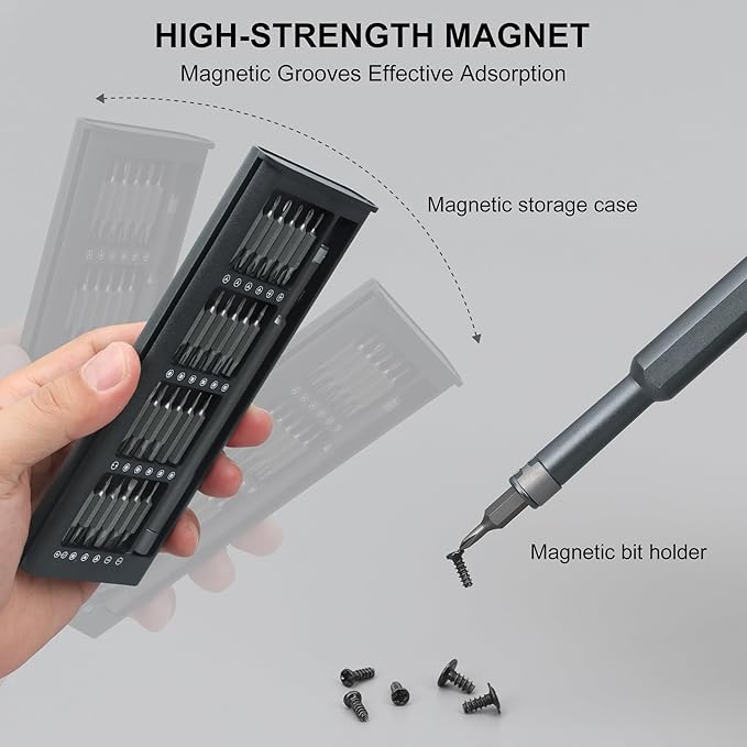 SHARDEN 49 in 1 Precision Screwdriver Set, Small Screwdriver Set with Torx, Pentalobe, Tri-wing, Mini Repair Tool Kit for PC, Laptop, MacBook, Computer, iPhone, PS5, Watch, Glasses, Electronic