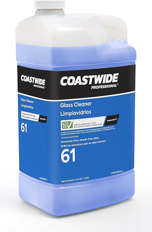 Professional Glass Cleaner 61 Concentrate for ExpressMix, 3.25L, 2/Carton