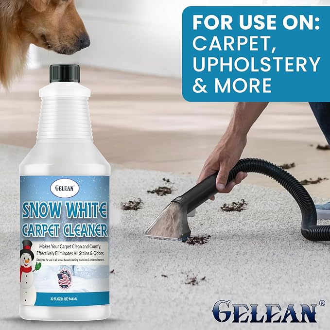 Carpet Cleaner Shampoo - MADE IN USA - Concentrate Carpet Cleaner & Deodorizer - Pet Stain And Odor Remover - Rug Extracting Shampoo, Upholstery, and Machine Use - Fresh Scent (64 Fl oz) (32 Fl oz)