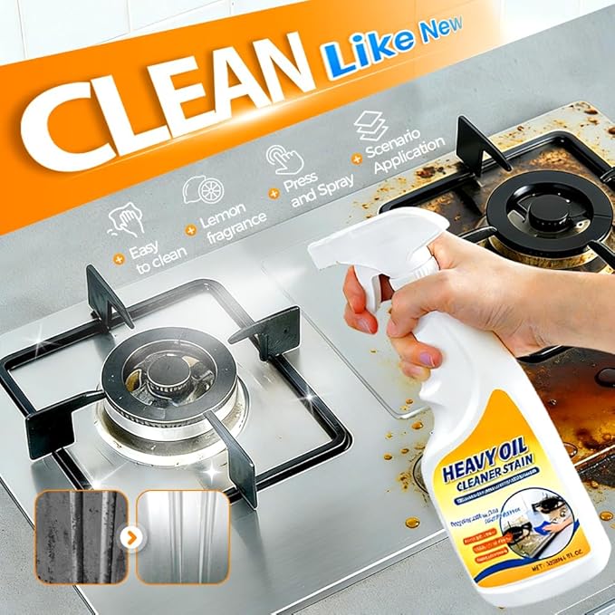 Heavy Oil Multi Purpose Cleaner Stain, Effective Multi-Purpose Cleaner with Kitchen Cleaning Sponges for Household, Oven, Stove, Range Hood, Sink, Heavy Oil Cleane (2PCS)