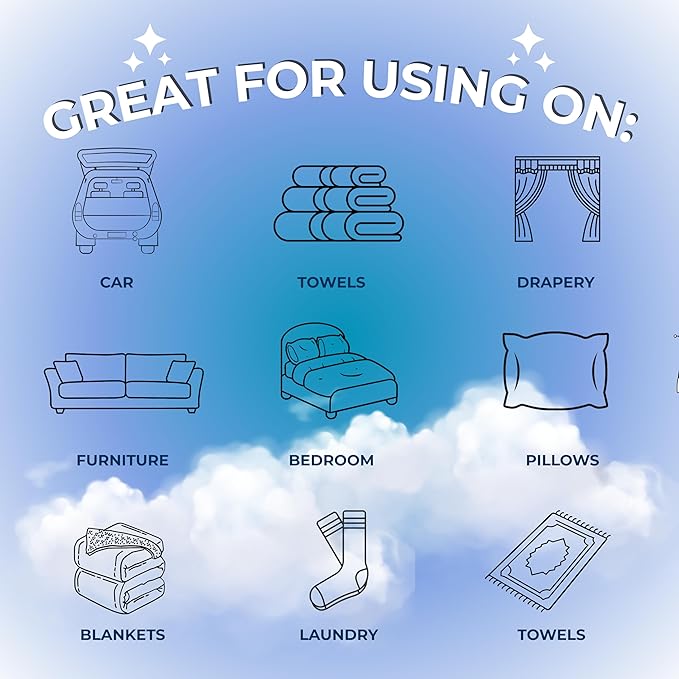 Linen Scentsations Fabric and Linen Spray 2 Pack, Cotton Mist - Odor Eliminator & Air Freshener for Bedding, Clothes, Room & Pillow, 16oz x2 (32oz Total)