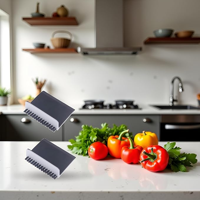 2 Pcs Black Kitchen Sink Squeegee Cleaner Countertop Brush Wiper Vegetable Cleaning Brush Wiper Home Kitchen Tool Fruit and Vegetable Cleaning Brushes Accessories Utensils and Gadgets