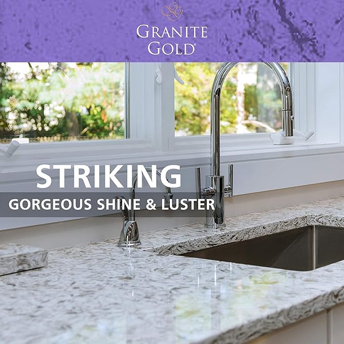 Granite Gold Clean and Shine Spray for Granite, Marble & Other Natural Stone & Quartz Surfaces, 1 x 64 Fl. Oz. & 2 x 24 Fl. Oz., 3-Pack