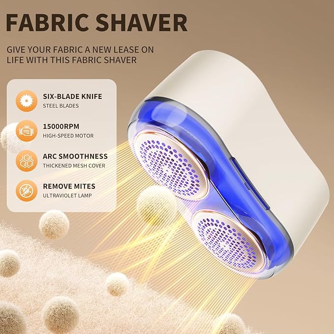 Professional Fabric Shaver, Electric Lint Remover for Sweaters, Coats, Sofas & Delicate Fabrics. Type-C Charging, an efficient and Safe Fuzz remover07