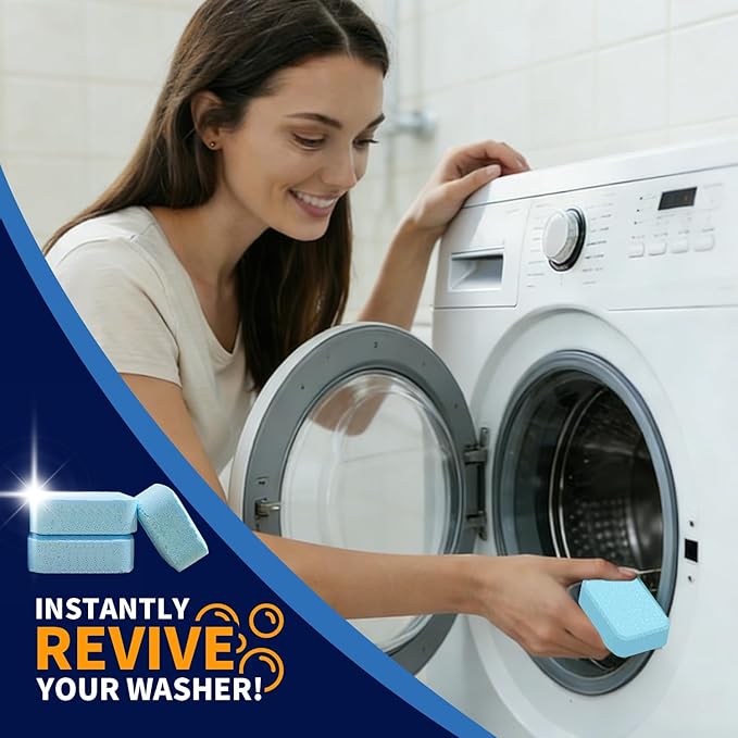 36 Pack Washing Machine Cleaner Descaler Tablets-18 Months Supply, Deep Cleaning Descaler for Front & Top Load Washers, Deodorizer, Mold & Limescale, Septic Safe, Compatible with All Brands