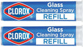 Clorox Glass Cleaner Refills Glass Cleaning System for Mirrors and Window Cleaning, 2 Count