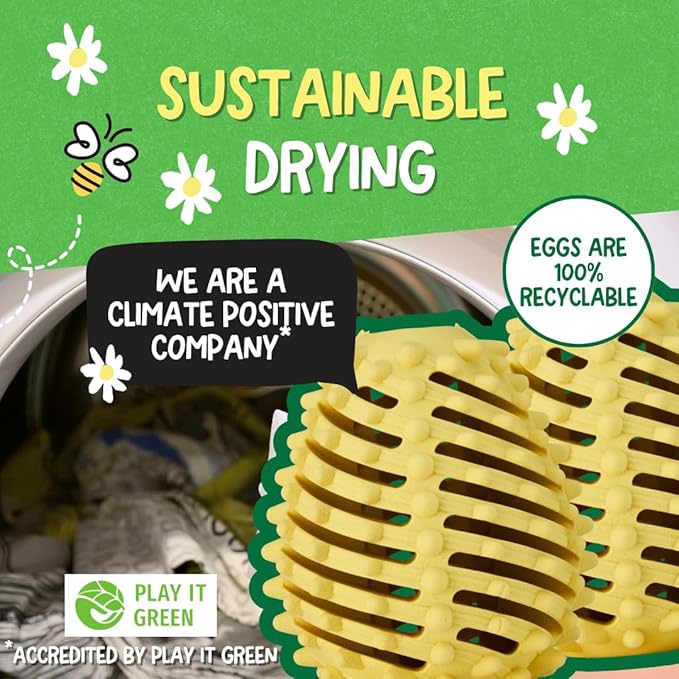Ecoegg Dryer Egg | Reduces Drying Time | Tumble Dryer Balls replacement | Softens Clothes | Hypoallergenic | Fragrance Free | 2 Eggs