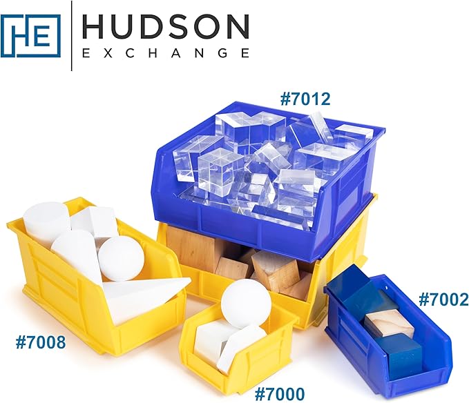 Hudson Exchange 9-1/2" x 6" x 5" Plastic Stackable Storage Bin and Hanging Container (Blue, 1 Pack)