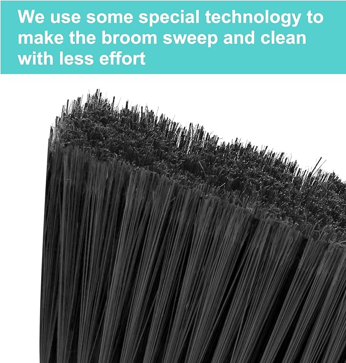 KeFanta Broom for Sweeping Indoor,55" Long Handle House Broom,Soft Bristle Angle Brooms for Floor Cleaning, Kitchen, Garage, Hardwood, Lobby,Patio and Garden