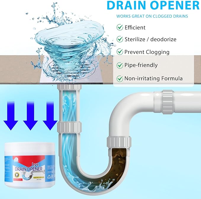 BELL BIRDCrystal Lye Drain Opener, Drain Opener, Pipeline Dredging Agent