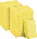 12 PCS Dish Sponges Kitchen, Non Scratch Cleaning Sponge for Non Stick Cookware, Natural Compressed Cellulose Wash Scrub for Household Bathroom, Soft Washing Scrubbers (Yellow)