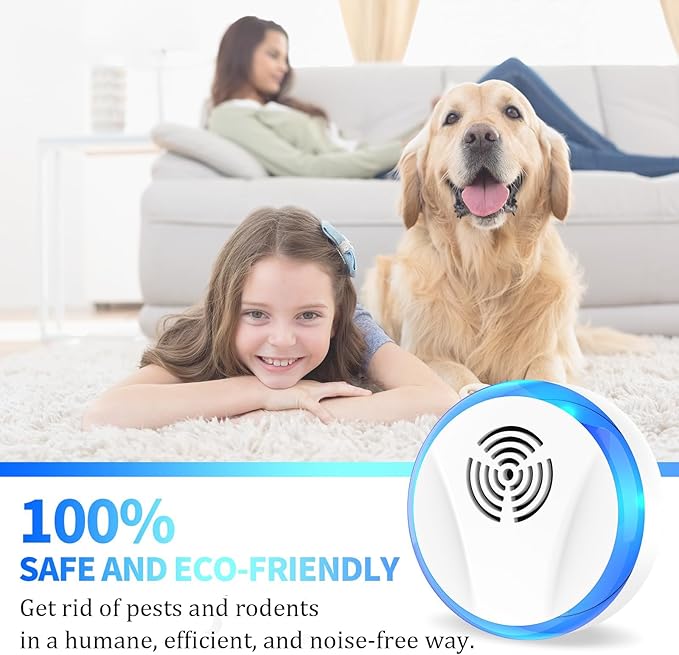 Ultrasonic Pest Control Repeller Indoor Plug in for Rodent Control, Mosquito Repellent, Cockroach Killer, Spider Deterrent, Electronic Mice Repellent. (2, White)