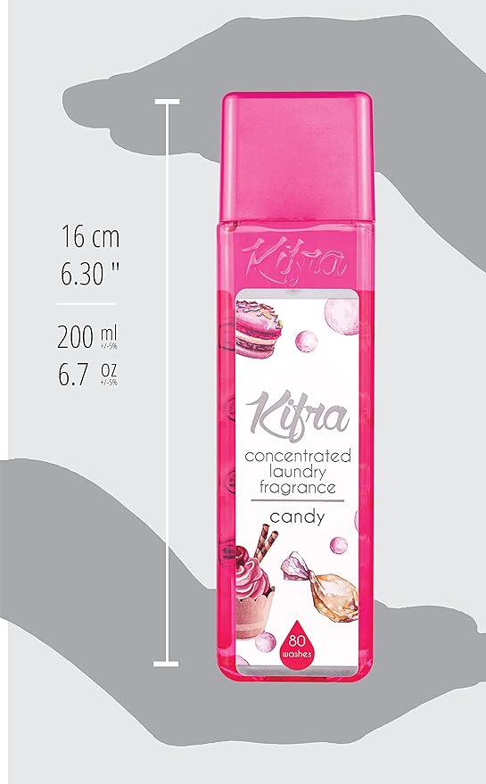 KIFRA CANDY Concentrated Laundry Fragrance 6.76 Fl Oz 200ml 80 Washing Cycles