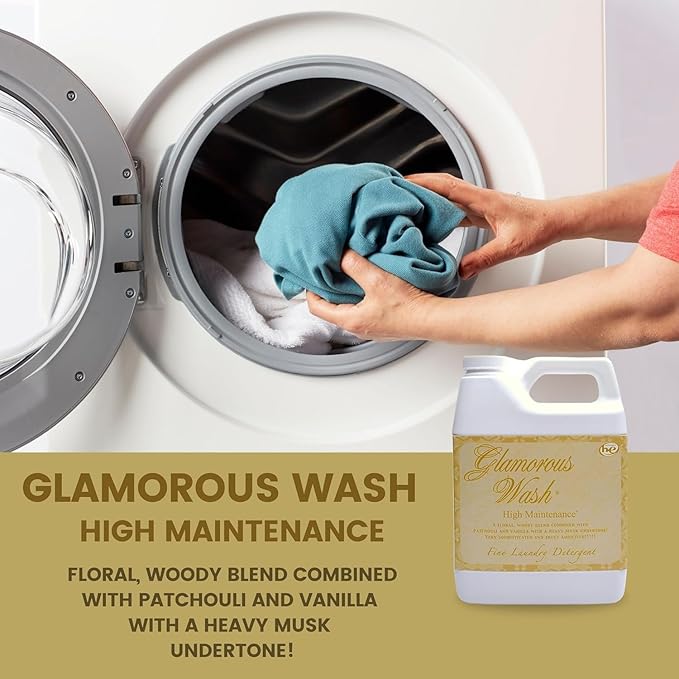 TYLER Glamour Wash Laundry Detergent High Maintenance, 128 Fluid Ounce/with Dryer Sachet Single Pouch L