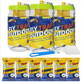 Reusable Outdoor Fly Trap Bottles, 3 Pack Flies Killer Jar Catcher with 6 Natural Bait Refills Lure, Bug Insect Control Hanging for Outside Barns, Stable, Patio