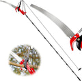 Suchtale Manual Pole Saw, Pruning Saw, Tree Pruner with Steel Blade & Scissors, Tree Trimmer for High Branches,Palms and Shrubs, 14FT Extendable Long Handle Limb Cutter, Yard Garden Branch Trimming