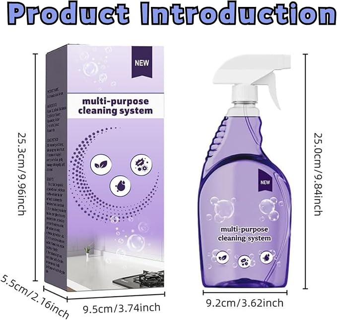Multi-Purpose Cleaning System,Clean Spray Cleaner For Ovens,Spray Oven Cleaner,Multi-Surface Cleaners With Concentrated Cleaning Tablets,Sided Cleaning Agent Suitable For Households