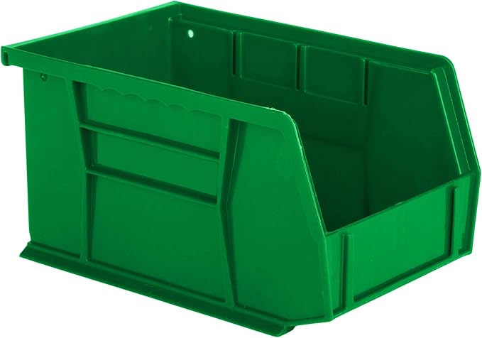 Hudson Exchange 9-1/2" x 6" x 5" (6 Pack) Plastic Stackable Storage Bin and Hanging Container, Green
