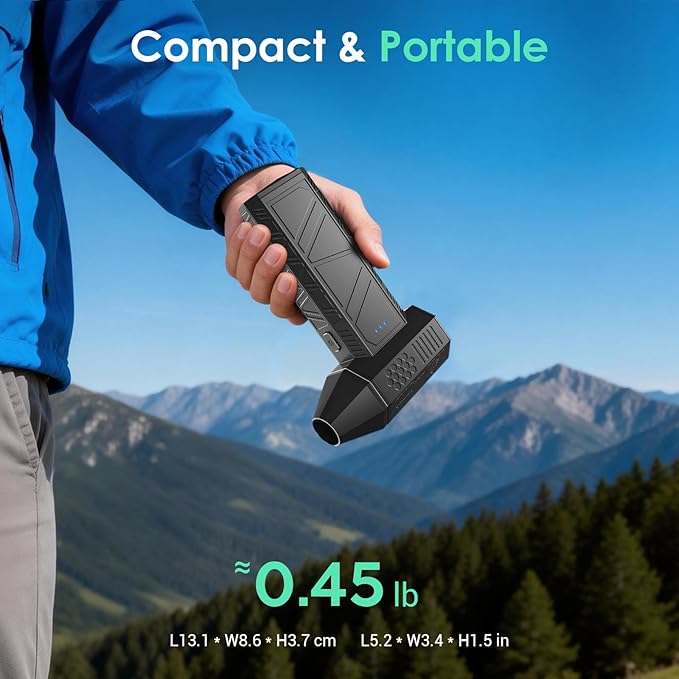 YOTON Compressed Air Duster 110,000 RPM, Cordless Electric Air Duster Replaces Canned Air Spray, Rechargeable 3-Gear Keyboard Cleaner, Air Blower for Computer, Laptop, Camera, Car & Outdoor
