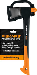 Fiskars X11 Splitting Axe Hatchet, 17" Tree Branch Cutter and Wood Axe for Small Logs with Shock-Absorbing Handle