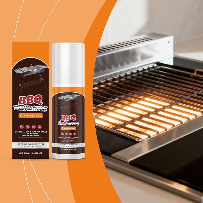 Stainless Steel Grill Cleaner, 100ml Heavy Duty Foam, 3.9x3.9x13.7cm, for BBQ, Oven, Kitchen, Outdoor Grills, Home, Restaurant, Appliance Maintenance
