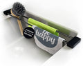 Sanni Shoo drip.line Pure Black - Versatile and Adjustable Kitchen Rack Drip Tray for Dishcloths, Brushes, and Bottles - Hygienic Storage - Made of Stainless Steel and Silicone