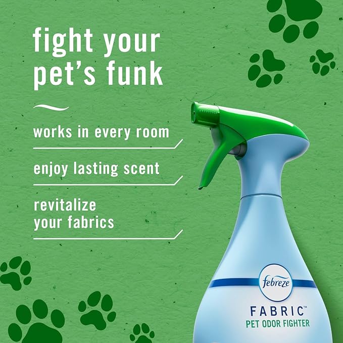 Febreze Fabric Spray Air Freshener, Odor-Fighting Fabric Refresher, Sneaker Balls Alternative, Couch Cleaner, Linen Spray, Multi-Use, Pet Odor Fighter Scent, 23.6 fl oz (Pack of 2)