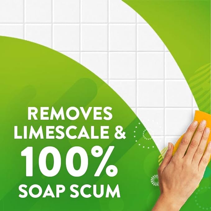 Scrubbing Bubbles Mega Bathroom and Shower Cleaner Spray, Foaming Action Removes Limescale and Soap Scum, Rainshower Scent, 32oz (Pack of 2)