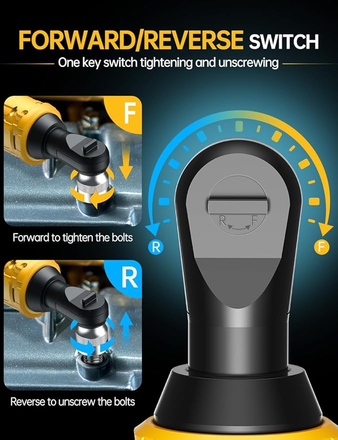 3/8 Inch Cordless Ratchet Wrench for DEWALT 20V Battery, 88Ft-Lbs, 0-400RPM, Electric Ratchet Wrench Set w/Variable Speed Trigger, Reinforced Head, R&F Switch, 7 Sockets,3/8" to 1/4" Adapter