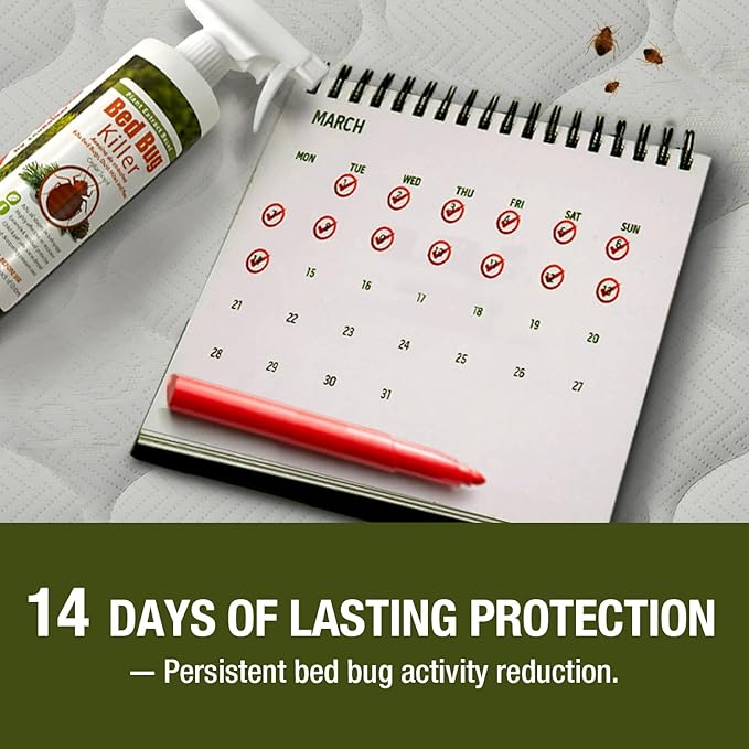Bed Bug Killer 64 oz EcoVenger by EcoRaider, 100% Kill Efficacy, Bedbugs & Mites, Kills Eggs & The Resistant, Lasting Protection, USDA BIO-Certified, Plant Extract Based & Non-Toxic, Child & Pet Safe