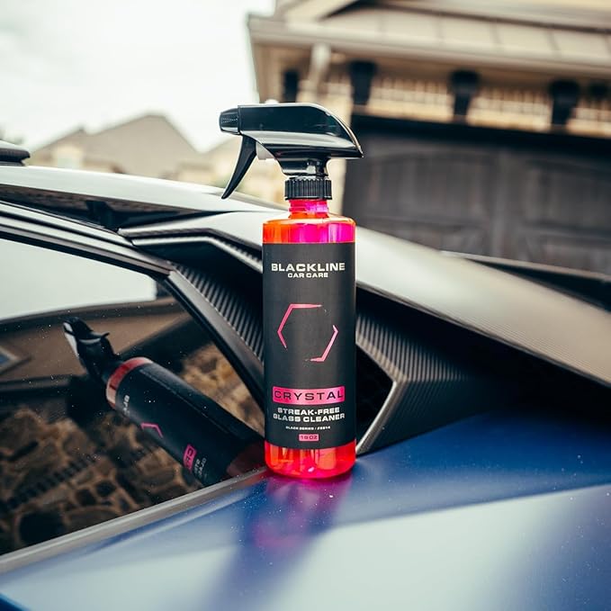 Blackline Glass Cleaner - Works on Glass, Windows, Mirrors & Navigation Screens. Tint Safe Car Window Cleaner - 16 fl oz bottle, Streak Free Spray
