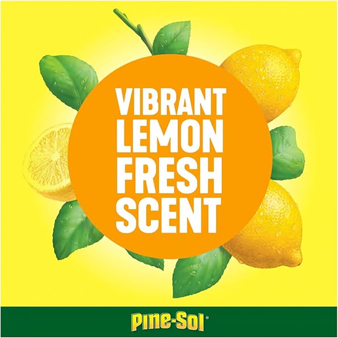 Pine-Sol Multi Surface Cleaner, 2 Pack, Concentrated Multi Purpose Cleaner and Degreaser for Kitchen and Bathroom, Makes 5 Gallons, Lemon Fresh Scent, 10.75 oz. Each