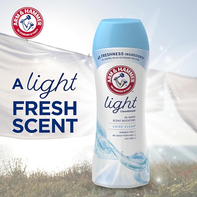 Arm & Hammer Light In-Wash Scent Booster Crisp Clean 24oz (Pack of 2)