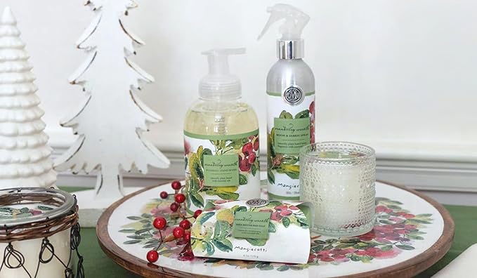 Mangiacotti Room Spritz Fabric Deodorizer Air Freshener Spray|Naturally Plant-Based with Essential Oils Room Fragrance, 8 Ounces, Cranberry Wreath