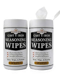 Cookware Care Cast Iron Seasoning Oil Wipes, 100 Wipes, Made in USA with Grapeseed Oil for Cast Iron Skillet, Blackstone Griddle (2 pack)
