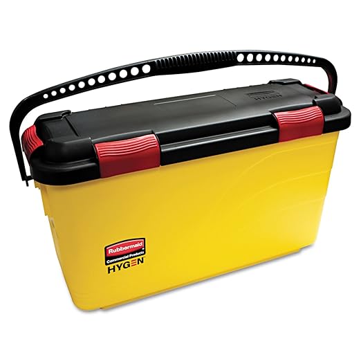 Rubbermaid Commercial Products HYGEN Charging Bucket for 18 inch Microfiber Mop Pads, Great for Storage for Janitorial/Professional Cleaners and Heavy-Duty Industrial Mopping/Cleaning