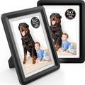 5x7 Picture Frame, Clear Acrylic Photo Frame with White Mat for 4x6 Photos, One-Piece Shatterproof Tool-Free Design, UV-Resistant Waterproof Tabletop Frame for Home Office Decor with 10-Year Warranty