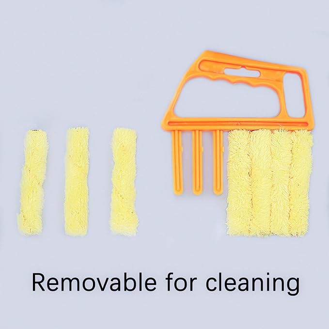 Blind Cleaner Tool, Mini Blind Duster Clean Brush, Dust Venetian Brush, Yellow S7