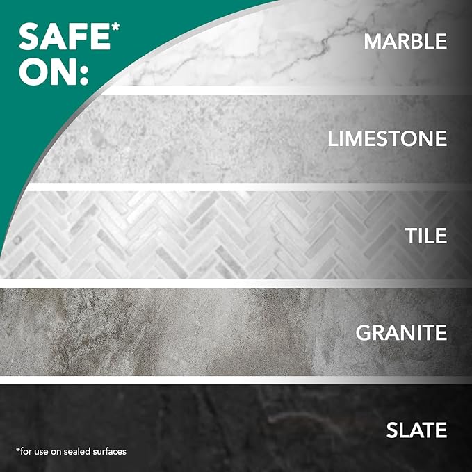 Weiman Disinfecting Granite Daily Clean & Shine Refill, 64 Oz - Safely Clean Disinfect and Shine Granite Marble Soapstone Quartz Quartzite Slate Limestone Corian Laminate Tile Countertop