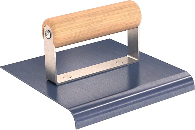 Bon 22-778 6-Inch by 6-Inch Blue Steel Sidewalk Edger with 1/2-Inch Radius and 5/8-Inch Lip with Wood Handle