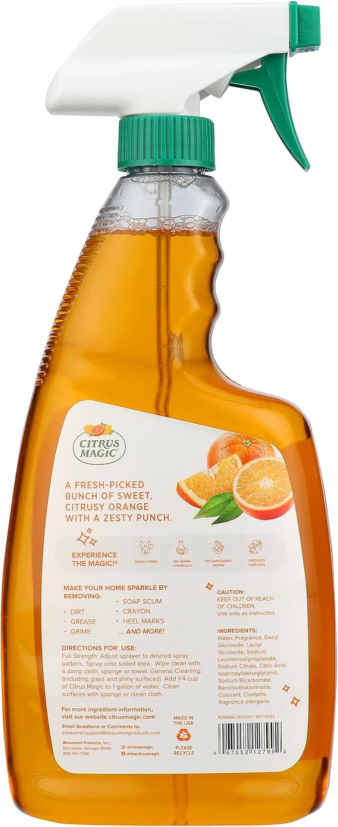 Citrus Magic All Purpose Cleaner, Fresh Citrus, 22-Fluid Ounce, Pack of 3