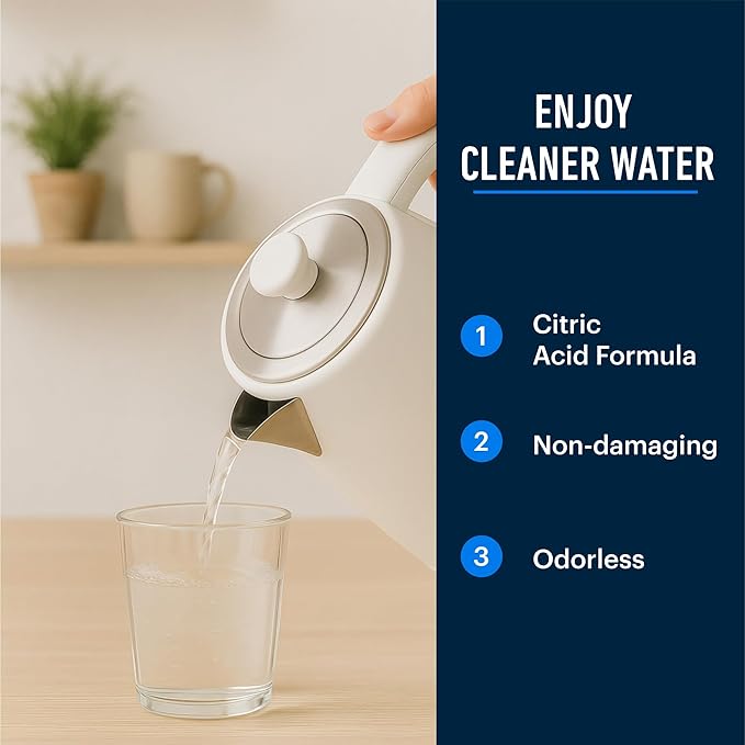 Essential Values Universal Descaler - Espresso Descaling Solution - Coffee Machine Cleaner - Critic Acid Tea Kettle, Urn, Water Distiller Cleaner