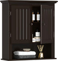 UTEX Bathroom Wall Cabinet, Bathroom Medicine Cabinet with Adjustable Shelves and Doors, Over the Toilet Storage Cabinet, Espresso