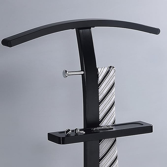 Kings Brand Furniture - Metal Suit Valet Stand, Clothes Rack, Clothing Organizer, Jacket Hanger (Black)