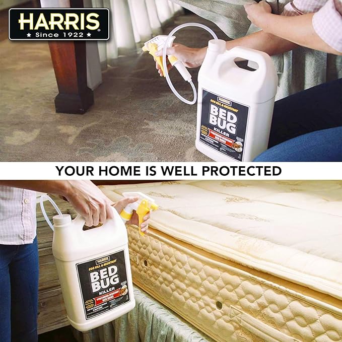 Harris Toughest Bed Bug Killer, Liquid Spray with Odorless and Non-Staining Extended Residual Kill Formula (Gallon)