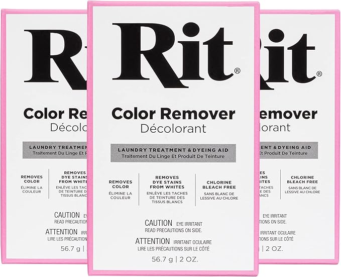 Rit Dye Laundry Treatment Color Remover Powder, 2 oz, 3-Pack