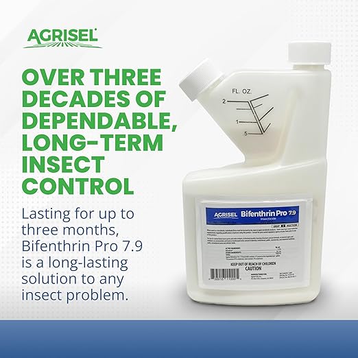 Bifenthrin Pro 7.9, Insect Control, Safe for Plants & Crops, Insecticide, Effective Against 125+ Insects, Includes 3-Pack of Agrisel Protective Gloves, 16 Ounces