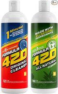 Formula 420 Variety Pack : 1 Bottle Glass Metal Ceramic Pipe Original Cleaner 12 Oz. & 1 Bottle All Natural Cleaner 16oz (2 Bottles Total)